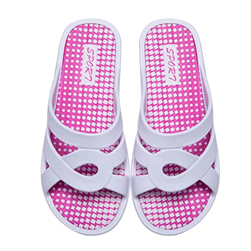 JOMIXClaquettes Femme Tongs Femme Sandales Compensées Femme Chaussons d'été Sandales Femme Confortables pour Maison Piscine Plage – Image 4