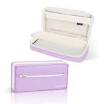 JQZONGO Trousse Scolaire, Grande Capacité Sac à Crayons école, Fourniture Scolaire Aesthetic Trousse à Maquillage pour Filles Garçons Femmes Hommes Enfants Adolescents Etudiants (Violet)