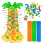 Jeux de Société pour Enfants, Jeu Rigolo pour Groupes, Singe Escalade Arbre Jouets, Jeu de Fête Familial Cadeau, Coloré Jeux de Famille, Jeu de Chute de Singe pour à Partir 3 Ans