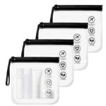 Jissta4 Trousses de Toilette Transparentes 20 * 20CM, Pour Transport de liquides en Avion, Pour Voyage, Pour Femmes et Hommes avec poignée