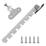 Jortmrd Entrebailleur Fenetre Sans Perçage 7 Trous Bloque Protection Fenetre Enfant Quincaillerie de Fenêtres Battant Entrebâilleur Verrou de Sécurité avec Vis, pour Régler l'ouverture de la Fenêtre
