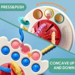 Jouets Montessori pour bébé 12-18 Mois, Jouets pour bébé 6 à 12 Mois, Jouets sensoriels pour Les Tout-Petits, Jouet d'activité UFO en Silicone de qualité Alimentaire(Typ 1)