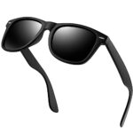KANASTALLunettes de Soleil Polarisées pour Hommes et Femmes Pilote Mode Vintage Lunettes de Soleil Rectangle Classiques Lunettes de Soleil Protection UV400 Rétro