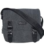 KATANA petit sac bandoulière mixte toile garni cuir réf 6581 (3 coul.disp)