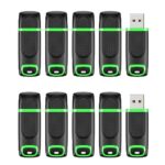 KEXIN Clé USB 2.0 64Go Rapide, Lot de 10 USB 2.0 Flash Drive Stockage 64Go Mémoire Stick Pendrive 64 Giga Pas Cher Compatible avec Ordinateur (Vert, 64GB)
