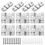 KINDPMA 10 Paires [20 Pack] Support de Montage Dissimulé Encastré Connecteur de Meubles Boucle Quincaillerie Murale en Acier Inoxydable Crochet pour Cadre Photo Fixation Miroir Canapé Chambre Bureau