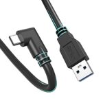 KIWI design Link 5M Câble16 Pieds Compatible avec Quest 2 Accessoire, Câble USB 3.0 Gen 1 Type-C Compatible avec Quest 1 et Quest 2 (5M, Noir)