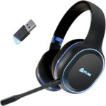 KLIM Lynx - Nouveauté 2023 -Casque Gamer sans Fil pour PS4 PS5 Switch PC - Faible Latence - Casque Gaming Bluetooth 3D Surround - RGB - Batterie de 30h - Ultra léger & Confortable Casque PS5 sans Fil