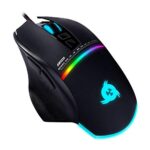 KLIM Skill Souris Gamer Haute Précision - RGB - Nouveauté 2023 - USB Filaire - DPI Ajustables - Boutons Programmables - Confortable pour Toute Taille de Main - Excellent Grip PC PS4