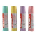 Kores - Bâton de Colle Pastel, Adhésif à Forte Adhérence, Colle de Bricolage Sûre et Non Toxique pour les Travaux Manuels, les Fournitures Scolaires et de Bureau, Paquet de 12 x 21g