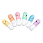 LA TALUS Surligneurs De Poche, 6 Pièces/Ensemble Mignon En Forme De Capsule Surligneur Marqueur Stylos Papeterie Fournitures De Bureau, Surligneurs Colorés, Fournitures Scolaires Pastel