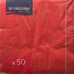LE NAPPAGE ARTS DE LA TABLE 50 Serviettes en ouate 33x33cm 2plis Rouge FSC, Cellulose, 33cm x 33cm