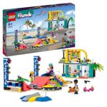 LEGO Friends 41751 Le Skatepark, Jouet de Skateboard, pour Filles et Garçons 6 Ans, Jeu de Mini-Poupée 2023 avec Scooter et Fauteuil Roulant, Idée Cadeau