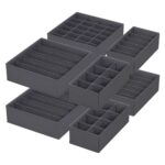 LOVICVKEM 8 Pcs Boite Organisateur Tiroir,organisateur de garde-robe,Boite Rangement Vetement Tissu Non-Tissé,Organisateur de Tiroir Pliable,pour ​Soutiens-Gorge, Chaussettes, sous-Vêtements