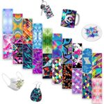 LUCKIGUCK Infusible Transfer Ink Sheets 20 Pièces/ensemble, Heat Press Feuilles D'encre De Papier Transfert 11,5 X 30,5 Cm, Pre-printed Sublimation Paper for Mug (Géométrie)