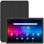 LULUGTI Tablette 10 Pouces Android 11 Tablette, 4 Go de RAM 64 Go de ROM (128 Go Extensible)，Caméra 2MP + 8MP，1.6Ghz,2.4G WiFi, 2.5D IPS 800x1280 FHD，Grande Batterie Tablette Tactile.(Noir)