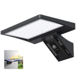 Lampe Solaire Exterieur 5200mAh, 1200LM 104LEDs Lumière Solaire Extérieure avec 150° Détecteur de Mouvement IP65 Eclairage Exerieur Solaire Projecteur LED de Sécurité éclairage Mural d'extérieur