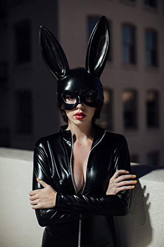 Leg AvenueFemme Uaa2164 2628 Masque Lapin Fa on Bal Masqu Noir Taille Unique EUR 34 38, Noir, Taille unique EU – Image 2