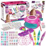 LemonDream Kit Manucure pour Enfant Cadeau Fille 6 7 8 9 10 11 12 Jouet Fille Kit Vernis Enfant pour Maquillage Fille Autocollants pour Vernis à Ongles Maquillage Enfant Fille