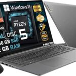 Lenovo Amd Ryzen 5 R5-5500U Six Core jusqu'à 4,0 Ghz, Ssd M2 Nvme, 1256 Go, RAM 12 Gb,Hdmi,Lan,Wifi,Open Office,Windows 11 Pro Sourire offert