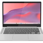 Lenovo IdeaPad Slim 3 Chrome 14M868 - Ordinateur Portable 14'' FHD (MediaTek Kompanio 520, RAM 8Go, SSD 128Go, Arm Mali-G52 2EE MC2 GPU, Chrome OS) Clavier AZERTY Français - Gris