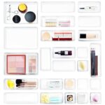 Lifewit Lot de 25 Organisateurs de Tiroirs en Transparent, Rangement Tiroir Diviseur de Tiroir Plateau pour Papeterie Maquillage Bijoux, dans la Cuisine Chambre à Coucher Salle de Bain et le Bureau