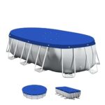 Linxor - Bâche de Protection réversible 4 Saisons pour Piscine Hors Sol - 150 GSM - Bleu et Gris - Plusieurs Formes et Tailles
