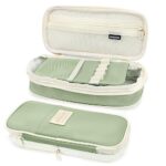 Lishang Trousse Scolaire Grande Capacité Trousse à Crayons Grande Trousse Aesthetic Sac à Crayons Bureau Fourniture Scolaire Papeterie Organisateur pour Étudiants Fille Garçon Adulte Ado