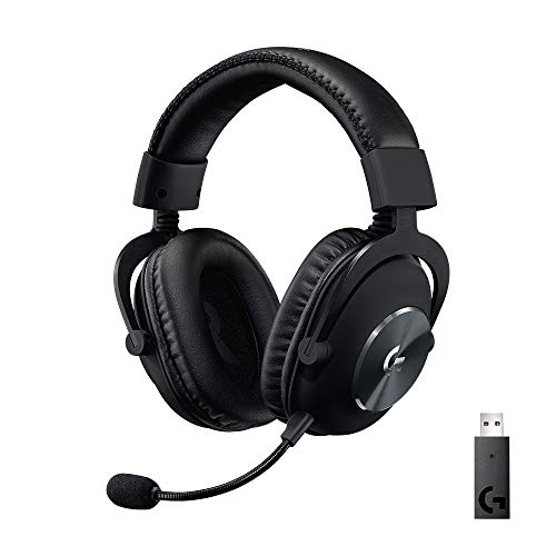 Logitech G PRO X Casque Sans Fil LIGHTSPEED, technologie filtre micro Blue VO!CE, transducteurs 50 mm PRO-G, DTS, son multicanal X 2.0, écouteurs à mousse à mémoire de forme, Batterie +20h - Noir
