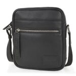 Lois - Sacoche Homme Cuir Bandouliere - Sacoche Cuir Homme avec Sangle Réglable - Sacoche Homme Bandouliere - Saccoche Homme Porte Documents - Sac Homme Bandouliere 305921, Noir