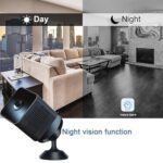 LySuyeo Mini Caméra Espion sans Fil HD 1080P Caméra de Sécurité Espion WiFi Vision Nocturne Détection de Mouvement Audio Bidirectionnel Vidéo Bébé Sécurité Caché Intérieur/Extérieur Noir-X1