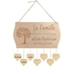 MKISHINE Plaque Murale décorations murales Plaque Bois personnalisé nom de Famille,enseignes décoratifs Amis-Idée Cadeau Nouvelle Maison, Mariage, Grands-Parents