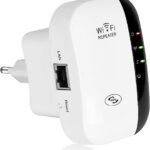 MKOIJN WiFi Répéteur Extenseur sans Fil 300M Amplificateur de Signal du Point d'accès (AP) Supporte la Norme WiFi-N, 2.4GHz, Antennes Intégrées, Norme IEEE, Interface, RJ45, Protection WPS
