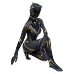 MODRYER Filles Femmes Black Panther Shuri Costume Outfit Body avec Masque Superhero Cosplay Combinaison Avenger Halloween Mascarade Fête Zentai Costumes pour Enfants Adultes