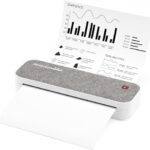 MUNBYN A4 Imprimante Portable Thermique - Imprimante Bluetooth Portable Compatible avec Android et iOS et Ordinateur Prise en Charge de 8,5