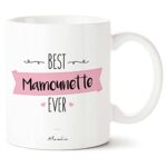 Manahia Mug Cadeau Maman Tasse Personnalisée - Je suis une Mamounette de compet' - Avec Boite Kraft - 330 mL, Céramique - Imprimé en France - Future Maman - Noël, Anniversaire - Fête Des Mères