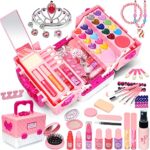 Maquillage Enfant Fille - Maquillage Enfant Jouet Filles, Lavable Coffret Maquillage Enfant Filles Cadeau de Noël Anniversaire Jouet pour Princesse Fille 4567891011 Ans