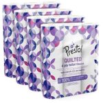 Marque Amazon - Presto! Papier toilette 4 épaisseurs, MATELASSÉ, Motif: Gemme, Sans parfum, 160 feuilles chacun, 48 pièces, 4 lot de 12 rouleaux