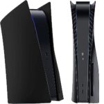 MatoSan® Plaque PS5 Coque PS5 Console Black Facade PS5, PS5 Façades de Protection PS5 Facade pour PS5 Disc Version Shell Case Skin Plaque Playstation 5 Cover PS5 Façade (Black Classic)