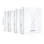 Maxcio Interrupteur Volet Roulant Connecté, Smart Curtain Switch - 4 Packs