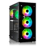 Memory PC Gaming PC de Mise à Niveau AMD Ryzen 5 5500 6X 4.2 GHz, 16 Go DDR4 RAM, AMD Radeon RX 6600 8Go avec boîtier Gamer RGB avec fenêtre en Verre (sans SSD/Windows)