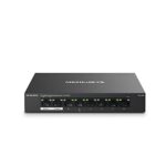 Mercusys Switch PoE 8 Ports Gigabit, 7 Ports PoE+, 65W pour Tous Les Ports PoE, Boitier Métal, Installation faciles, idéal pour créer Un réseau de Surveillance Polyvalent et fiable, MS108GP