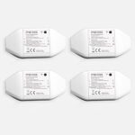 Meross Interrupteur Connecté WiFi, 10A DIY Interrupteur Intelligent Compatible avec Alexa, Google Home et SmartThings, Lot de 4 Commutateurs WiFi avec Commande Vocale et Contrôle à Distance