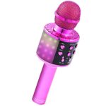 Micro Karaoké, Microphone Karaoké sans Fil Bluetooth pour Enfants Chanter Jouet Fille 3 4 5 6 7 8 9 10 12 Ans Micro Enfant Cadeau Fille 3 4 5 6 7 8 9 10 12 Ans Karaoke Enfant Cadeau Enfant 3-14 Ans