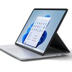 Microsoft Surface Laptop Studio (Windows 11, écran tactile 14.4 pouces, 16 Go RAM, 256 Go SSD, Intel Core i5, Platine, clavier français) Ordinateur portable ultra performant avec écran pivotant