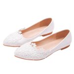 MinetomFemme Elégant Chaussures de Mariée en Dentelle à Talons Hauts Aiguille Club Soiree Escarpins pour Mariage