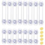 Mishra GlobalMishra Global - 15 Pièces Securite Placard Enfant: 8 Grands Bloc Porte Securite Bebe, 7 Petits Bloque Porte et 5 Adhesif en Plus. Idéal pour Sécurité Portes et Placard Enfant