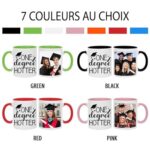 Mug Personnalisé Avec Photo et Texte Les 2 Côtés Tasse Personnalisée-Cadeau personnalisé pour Professeur Papa Maman Meilleur Ami Anniversaire-Plusieurs Polices et Couleurs-11Oz