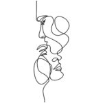 Mur Métallique Art Minimaliste Art Ligne Murale Abstraite Art Mural Fer Sculpture Murale Moderne Art Mural Décoration Salon Maison Salle de Bain Bureau Faciale Décoration (50x18cm)