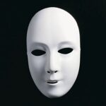 NET TOYSNET TOYS Masque de Femme Blanc Non Peint Costume Neutre fantôme Visage de Femme Moulage d'opéra Bal masqué Carnaval déguisement